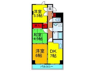 カルチェ清水谷の物件間取画像